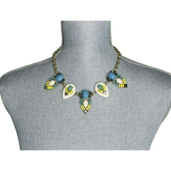 J. Crew Jewelry - J.Crew Bib Style Statement Necklace Mixed Stone. 💖HP💖